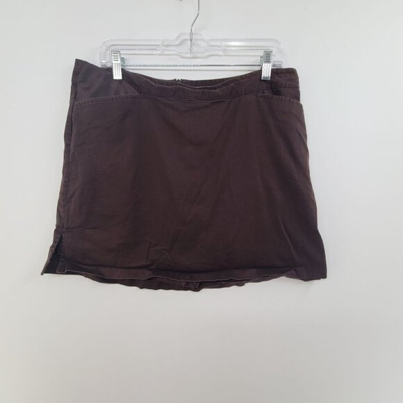 Lady Hagen Women's Size 14 Brown, Side Slits, Golf Skort w/Pockets Brown - Picture 1 of 10